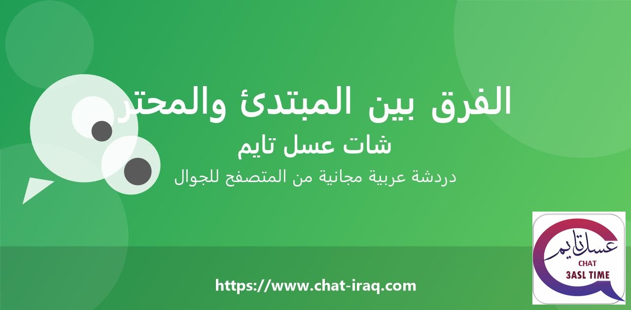 الفرق بين المبتدئ والمحترف في استخدام الشات